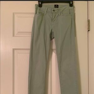 Light green denim, like a sea foam